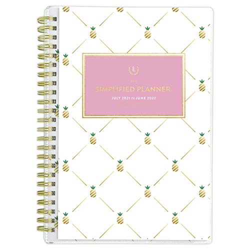 Academic Planner 2021-2022, Simplified by Emily Ley for AT-A-GLANCE Weekly & Monthly Planner, 5-1/2″ x 8-1/2″, Small, Customizable, for School, Teacher, Student, Pineapple (EL64-201A)