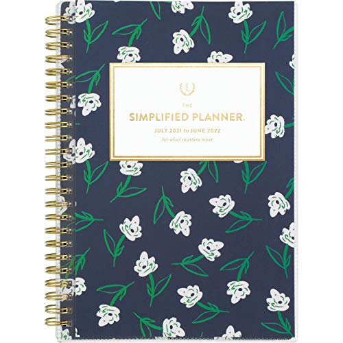 Academic Planner 2021-2022, Simplified by Emily Ley for AT-A-GLANCE Weekly & Monthly Planner, 5-1/2″ x 8-1/2″, Small, Customizable, for School, Teacher, Student, Dogwood (EL61-201A)