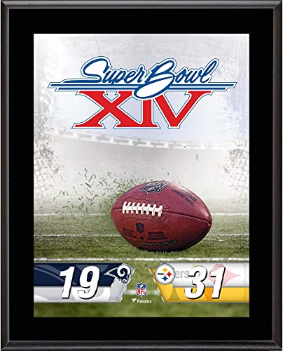 Pittsburgh Steelers vs. Los Angeles Rams Super Bowl XIV 10.5″ x 13″ Sublimated Plaque – NFL Team Plaques and Collages