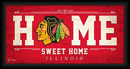 Chicago Blackhawks Framed 10″ x 20″ Home Sweet Home Collage – NHL Team Plaques and Collages