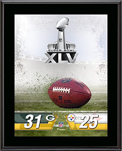 Green Bay Packers vs. Pittsburgh Steelers Super Bowl XLV 10.5″ x 13″ Sublimated Plaque – NFL Team Plaques and Collages