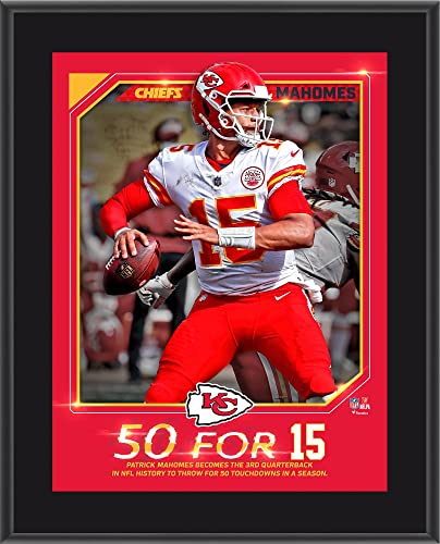 Patrick Mahomes Kansas City Chiefs 10.5″ x 13″ 50 Touchdowns in a Season Sublimated Plaque – NFL Player Plaques and Collages