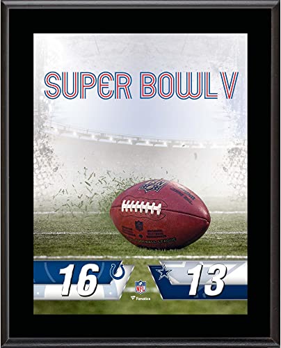 Baltimore Colts vs. Dallas Cowboys Super Bowl V 10.5″ x 13″ Sublimated Plaque – NFL Team Plaques and Collages