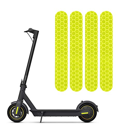 TOMALL Self-Adhesive Night Reflective Stickers Waterproof Warning Strip Compatible with Ninebot Max G30 Electric Scooter Decoration Accessories