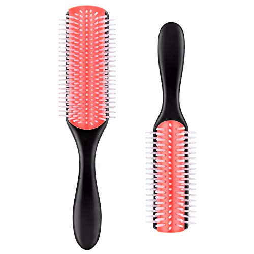 Beature Curly Hair Brush 2Pcs – 9 Row and 5 Row Curl Defining Brush for Thick Curly Hair 3a to 4c, Wavy Hair of Women and Kids