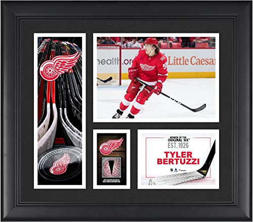 Tyler Bertuzzi Detroit Red Wings Framed 15″ x 17″ Player Collage with a Piece of Game-Used Puck – NHL Player Plaques and Collages