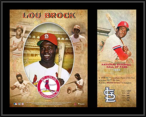 Lou Brock St. Louis Cardinals 12″ x 15″ Hall of Fame Career Profile Sublimated Plaque – MLB Player Plaques and Collages