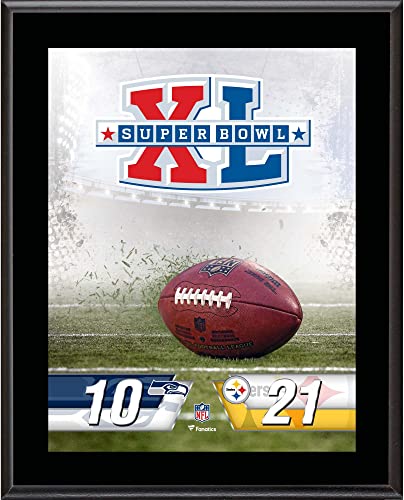 Pittsburgh Steelers vs. Seattle Seahawks Super Bowl XL 10.5″ x 13″ Sublimated Plaque – NFL Team Plaques and Collages