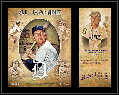 Al Kaline Detroit Tigers 12″ x 15″ Hall of Fame Career Profile Sublimated Plaque – MLB Player Plaques and Collages