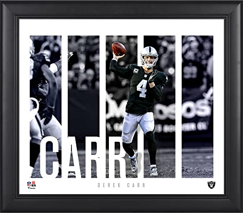 Derek Carr Las Vegas Raiders Framed 15” x 17” Player Panel Collage – NFL Player Plaques and Collages