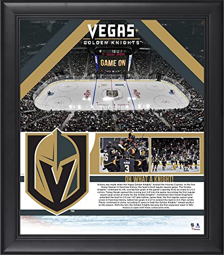 Vegas Golden Knights Framed 15″ x 17″ 2017 Inaugural Season Opening Night Victory Collage – NHL Team Plaques and Collages