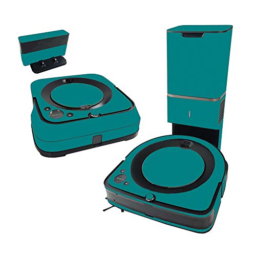 MightySkins Skin Compatible With iRobot Roomba s9+ Vacuum & Braava Jet m6 Bundle – Solid Teal | , Durable, and Unique Vinyl Decal wrap cover | Easy To Apply and Change Styles | Made in the USA