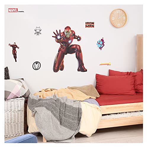 Wall Palz Marvel Iron Man Wall Decal – Iron Man Wall Stickers with 3D Augmented Reality Interaction – 24″ Iron Man Bedroom Decor – Marvel Legends Wall Decor