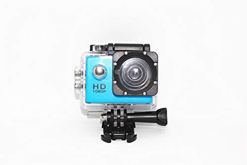 Goodii Sport/Action Pro Camera 1080P HD 12Mp, Waterproof Underwater 30M/98Ft with 2in Screen, Comes wit Waterproof Clear Case,Helmet Mounting Kits, (Blue)