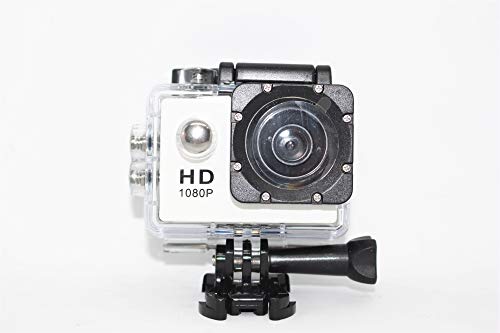 Goodii Sport/Action Pro Camera 1080P HD 12Mp, Waterproof Underwater 30M/98Ft with 2in Screen, Comes wit Waterproof Clear Case,Helmet Mounting Kits, (White)