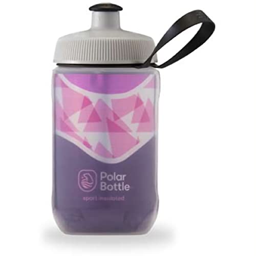 Polar Bottle Kids Insulated Water Bottle – 12oz Daybreak – Plum Purple – BPA Free Sport & Bike Water Bottle, Easy Squeeze Bottle Features for Kids