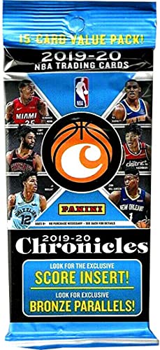 2019-2020 Panini Chronicles Basketball VALUE pack (15 cards/pack)