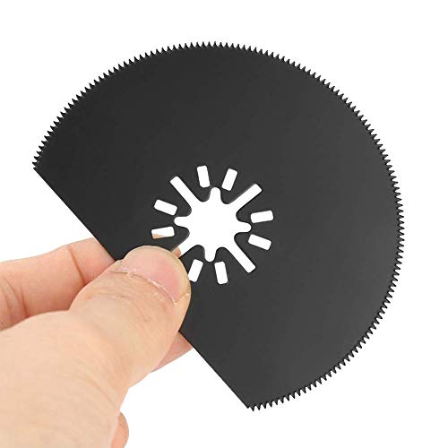 10PCS 80mm Semicircle Saw Blade Straight Saw Blade for Fine Multimaster Saw Blades, Carbon Steel Saw Blade Segment Saw Blade, for Metal Wood Fiber Glass Plastic, for Bosch/DREMEL/Overtone/Wickers