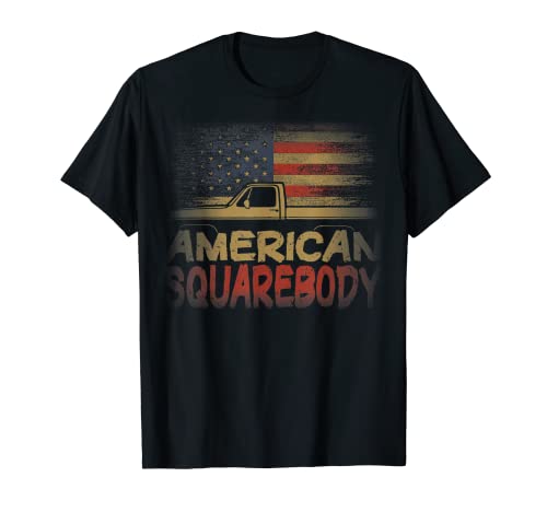 American Flag Square Body – American Squarebody Truck Lover T-Shirt