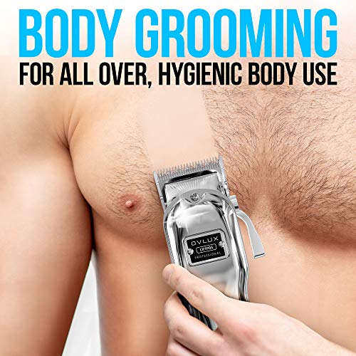 OVLUX [Newest 2023] Hair Clippers for Men – Professional Cordless Rechargeable Clippers for Hair Cutting, Full Metal Beard Trimmer, Barbers Trimmer, Birthday Gifts for Men, Gifts for Him Dad, Silver | The Storepaperoomates Retail Market - Fast Affordable Shopping
