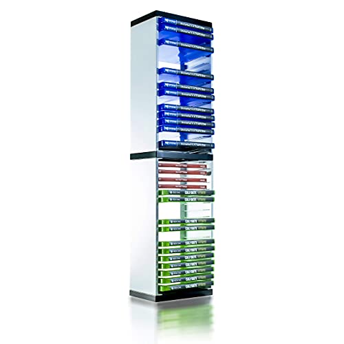 ADZ PS5 Game Storage Tower – Universal Games Storage Tower – Stores 36 Game or Blu-Ray Disks – Game Holder Rack for PS4, PS5, Xbox One, Xbox Series X/S, Nintendo Switch Games and Blu-Ray Disks