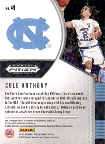 Basketball NBA 2020-21 Panini Prizm Draft Picks #49 Cole Anthony | The Storepaperoomates Retail Market - Fast Affordable Shopping