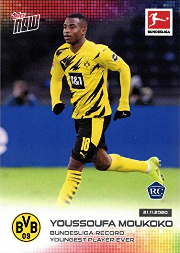 2020 Topps Now Bundesliga Soccer #45 Youssoufa Moukoko Rookie Card