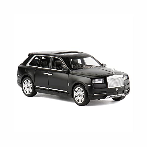 Black Rolls Royce Cullinan Toy Pull Back Vehicles Diecast Car Model with Light & Sound