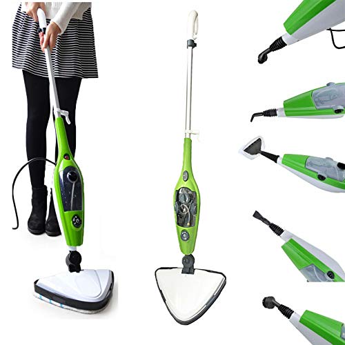 Electric Cleaner Floor Hot Steam Mop 10-in-1 Cleaner for Hardwood, Tile, Laminate Floors, Glass, Fabric, Metal, Carpet, Power Washer Hand Steamer with 3.5m Long Power Cord & 10 Accessories