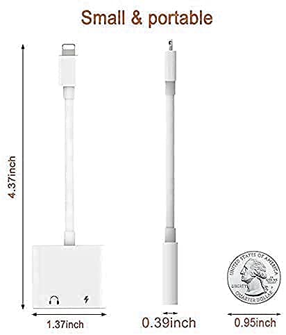 Apple MFi Certified 2 Pack Lightning to 3.5mm Headphones Jack Aprolink Adapter for iPhone Dongle 2 in 1 Charger and Aux Audio Splitter Adapter Compatible with iPhone 12 11 XS XR 8 7 | The Storepaperoomates Retail Market - Fast Affordable Shopping