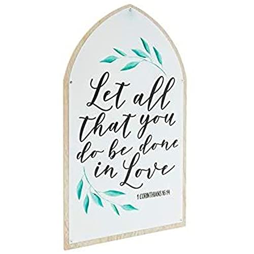 Faithful Finds Christian Wall Art Home Decor with Scripture, 1 Corinthians 16:14 (9 x 15 In)