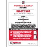 NFPA 70 2020 National Electrical Code (NEC) or Handbook Self-Adhesive Index Tabs