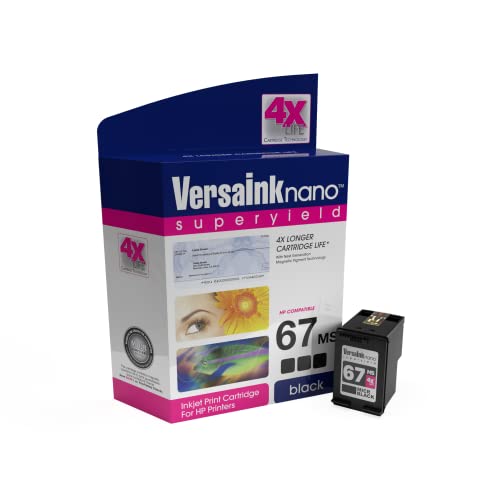 VersaInk-Nano HP 67 MS MICR Black Ink Cartridge for Check Printing