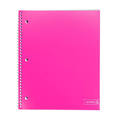Yoobi Spiral Notebook Set – 6 College Ruled Notebooks, 100 Perforated Pages, 3-Hole Punch – 4 Colors, PVC Free – Bulk Notebooks For School, Office & College – 6 pack | The Storepaperoomates Retail Market - Fast Affordable Shopping