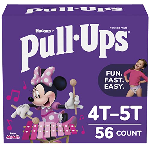Pull-Ups Girls’ Potty Training Pants Training Underwear Size 6, 4T-5T, 56 Ct