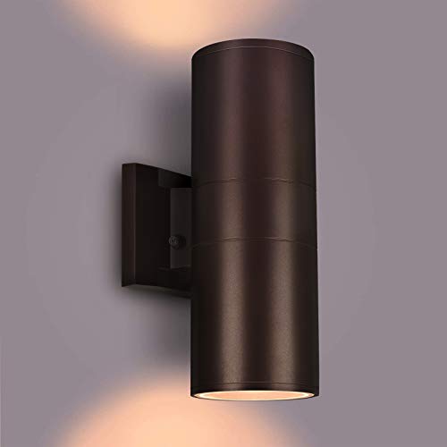 rosykite Outdoor Wall Lights Dusk to Dawn Outdoor Lighting Fixtures Wall Mount – 2 Light Bulbs Included, Modern Sconces Wall Lighting- Up Down Exterior Outdoor Lights for Porch, Backyard and Patio