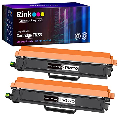 E-Z Ink (TM with Chip Compatible Toner Cartridge Replacement for Brother TN227 TN227bk TN227 TN223 TN 223bk use with MFC-L3770CDW MFC-L3750CDW HL-L3230CDW HL-L3290CDW HL-L3210CW MFC-L3710CW (2 Black)