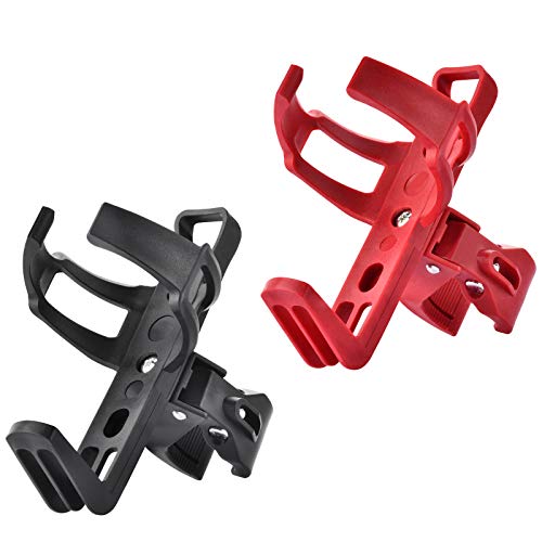 2PCS Bicycle Water Bottle Cages, Lightweight Strong Bike Water Bottle Holder, Easy to Adjust The Direction Bike Cup Holder, No Screws, Simple and Quick to Install