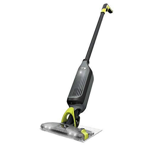 Shark VM252P10 VACMOP Pro Cordless Hard Floor Vacuum Mop with LED Headlights, 12 Disposable Pads & 12 oz. Cleaning Solution, Charcoal Gray