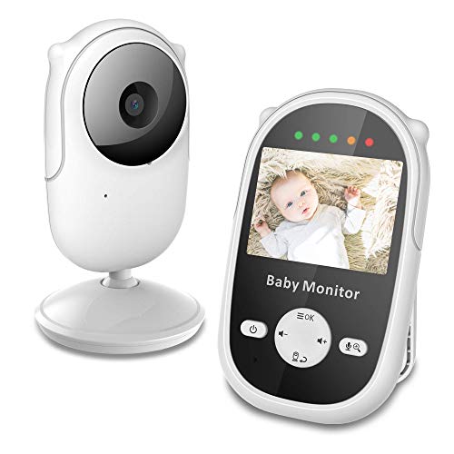 Newbaby 2.4″ Video Baby Monitor with Digital Color Camera, Wireless View Video, Two-Way Talk, Infrared Night Vision, 2 x Zoom and Lullabies Play, Feeding Alarm (SM25)