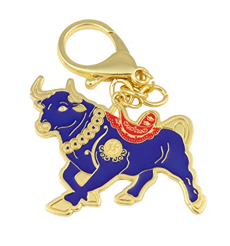 Feng Shui Asset Wealth Bull Keychain Amulet