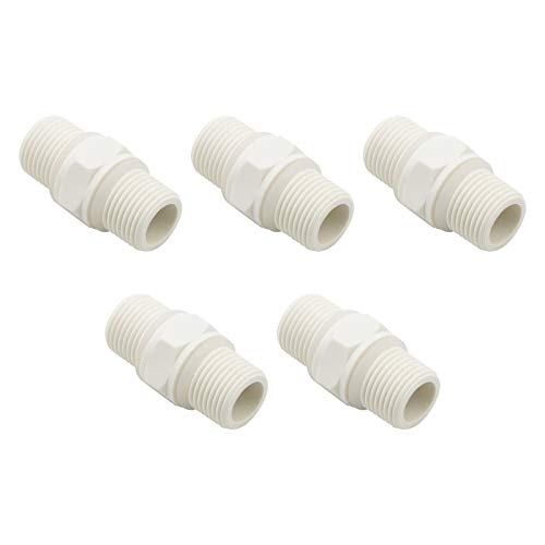 5 PCS 1/2″ to 1/2″ Male Nylon Pipe Connect Quick Fitting for RO System Water Filter