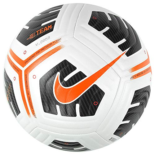 Nike CU8038-101 NK ACDMY PRO – Team FIFA SZ 5 Recreational Soccer Ball Unisex-Adult White/Black/(Total Orange) 5