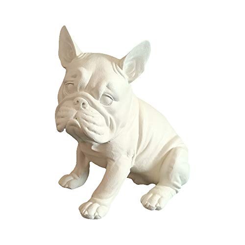 Dog – French Bull Dog Statue，Home Decoration Gift for Dog Person，Resin Sculptures Sitting French Bulldog (9.063.745.91)
