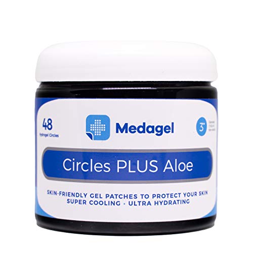 Medagel Circles Plus Aloe Hydrogel Pads | Instant Cooling and Soothing Relief for Nursing Pain, Blisters, Bug Bites, Minor Burns and Chafing | 48ct Circular Pads