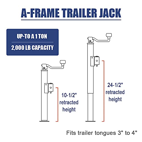 HPDMC A-Frame Trailer Jack, 1 Ton (2,000 lb) Capacity | The Storepaperoomates Retail Market - Fast Affordable Shopping