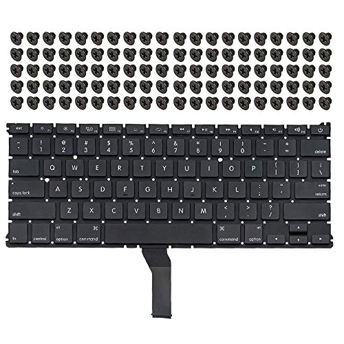 Willhom Keyboard US + Screws Kit Replacement for MacBook Air 13″ A1466 A1369 (Mid 2011-Mid 2017)