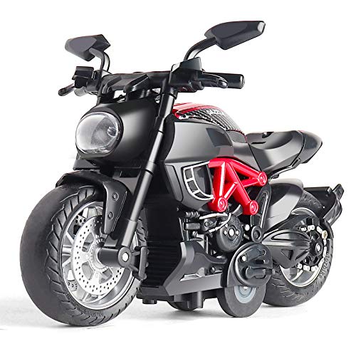 Toy Motorcycle – Pull Back Toy Cars with Sound and Light Toy,Motorcycle Toy for Kids,Motorcycle Toys for Boys Age 3-9