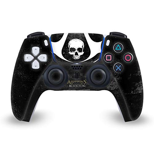 Head Case Designs Officially Licensed Assassin’s Creed Grunge Black Flag Logos Vinyl Faceplate Sticker Gaming Skin Decal Cover Compatible With Sony PlayStation 5 PS5 DualSense Controller