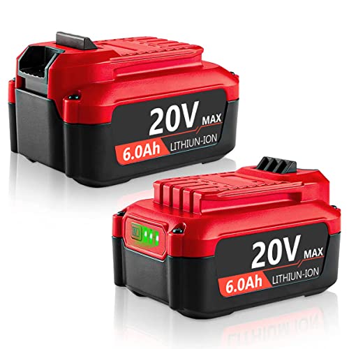 energup 20V 6Ah 2Pack CMCB204 V20 Battery for Craftsman 20V Max Lithium Battery CMCB204 CMCB204-2 CMCB202 CMCB202-2 CMCB201 20V Craftsman V20 Lithium Battery